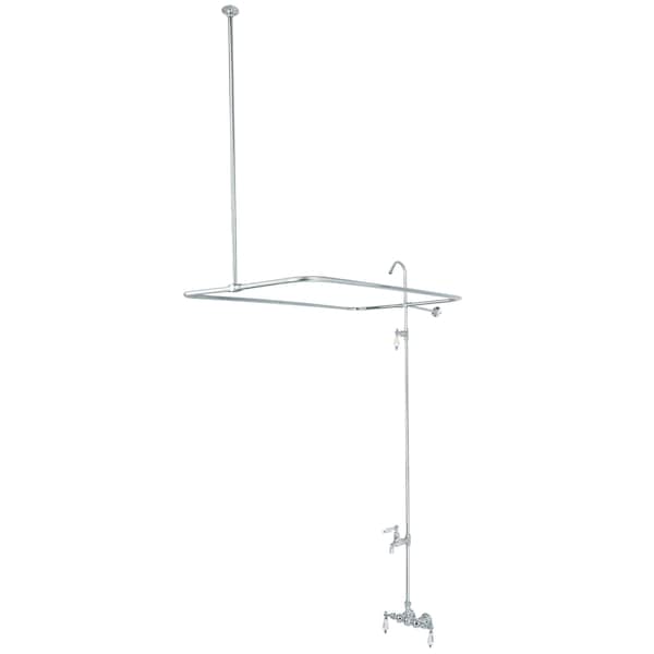 Wall-Mount Clawfoot Tub Faucet, Polished Chrome, Tub Wall Mount
