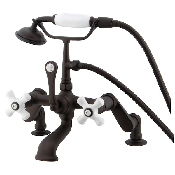 Deck-Mount Clawfoot Tub Faucet, Standard, 3" to 12", 2, Deck Mount, Oil Rubbed Bronze