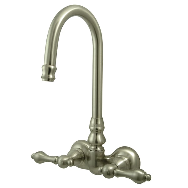 Wall-Mount Clawfoot Tub Faucet, Brushed Nickel, Tub Wall Mount