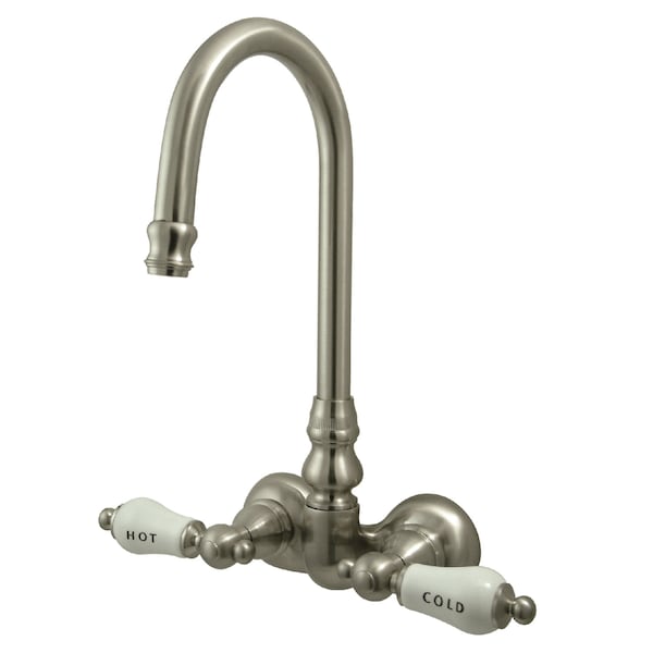 Wall-Mount Clawfoot Tub Faucet, Brushed Nickel, Tub Wall Mount