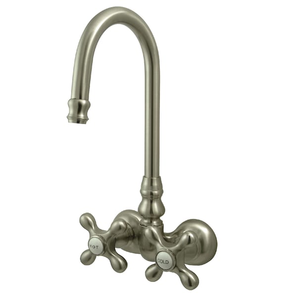 Wall-Mount Clawfoot Tub Faucet, Brushed Nickel, Tub Wall Mount