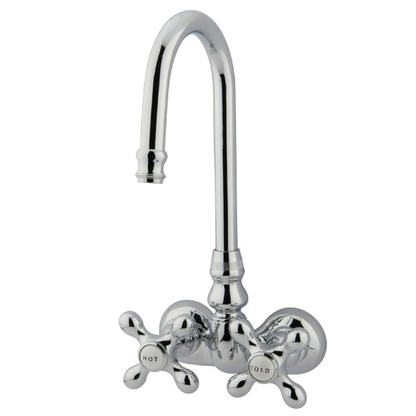 Wall-Mount Clawfoot Tub Faucet, Polished Chrome, Tub Wall Mount