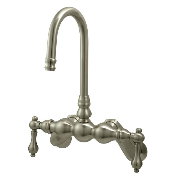 Wall-Mount Clawfoot Tub Faucet, Brushed Nickel, Tub Wall Mount