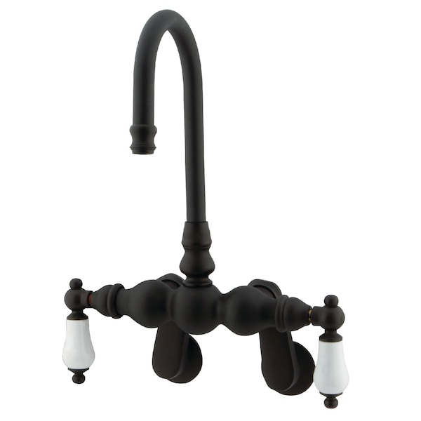 Wall-Mount Clawfoot Tub Faucet, Standard, 3-3/8" to 9", 2, Tub Wall Mount, Oil Rubbed Bronze