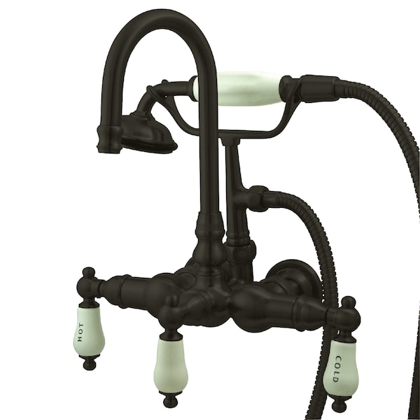 Wall-Mount Clawfoot Tub Faucet, Oil Rubbed Bronze, Tub Wall Mount