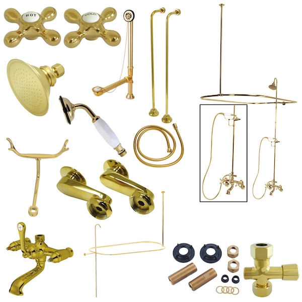 CCK1142AX Clawfoot Tub Package Metal Cross Handles