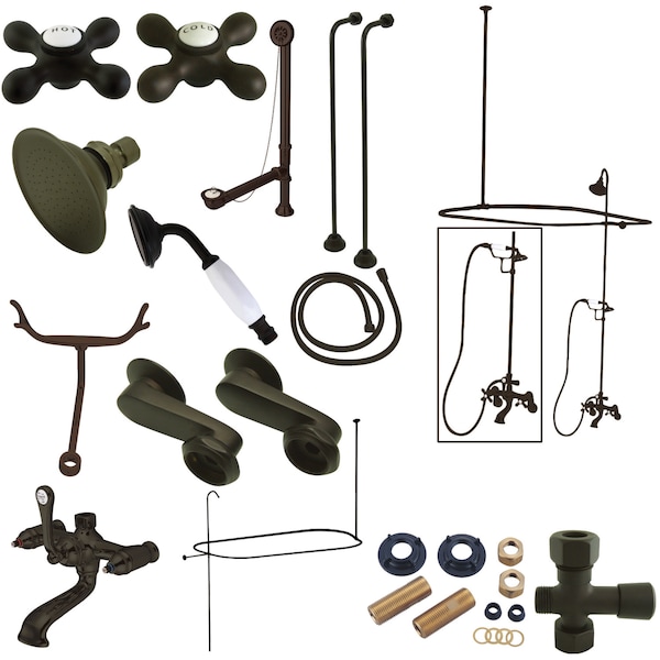 CCK1145AX Clawfoot Tub Package Metal Cross Handles