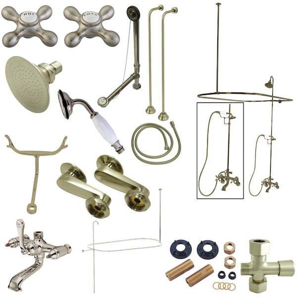 CCK1148AX Clawfoot Tub Package Metal Cross Handles