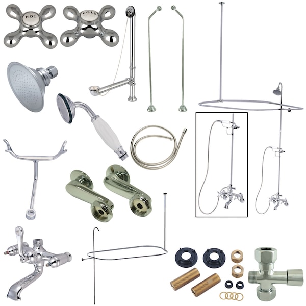 CCK1181AX Clawfoot Tub Package Metal Cross Handles