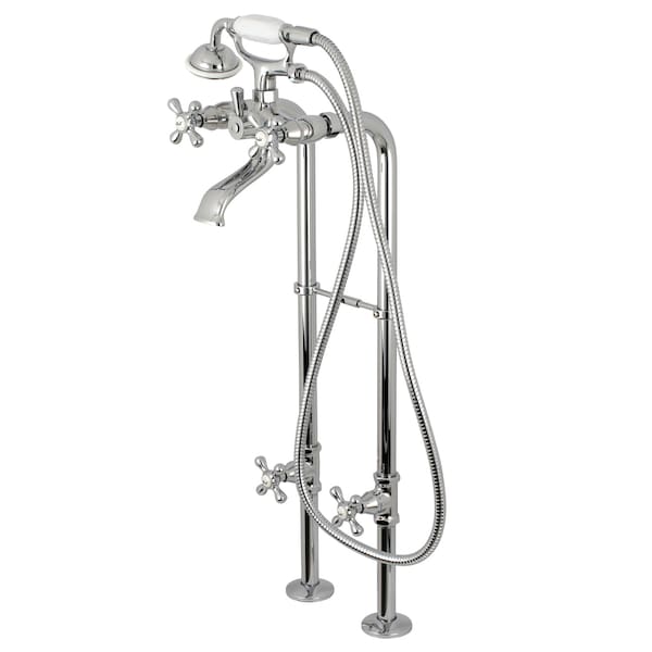 Freestanding Tub Faucet, 2, Freestanding, Polished Chrome