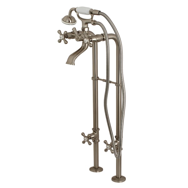 Freestanding Tub Faucet, Standard, 2, Freestanding, Brushed Nickel