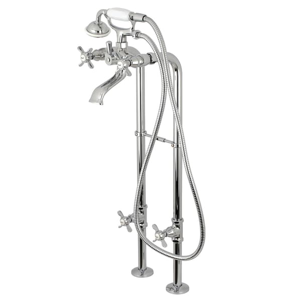 Freestanding Tub Faucet, Standard, 2, Freestanding, Polished Chrome