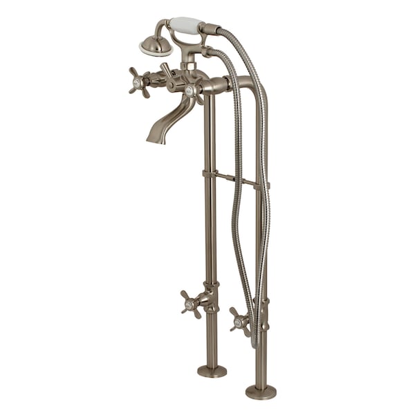 Freestanding Tub Faucet, Standard, 2, Freestanding, Brushed Nickel