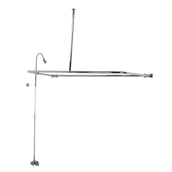 Clawfoot Tub Faucet Packages, Polished Chrome, Tub Wall Mount