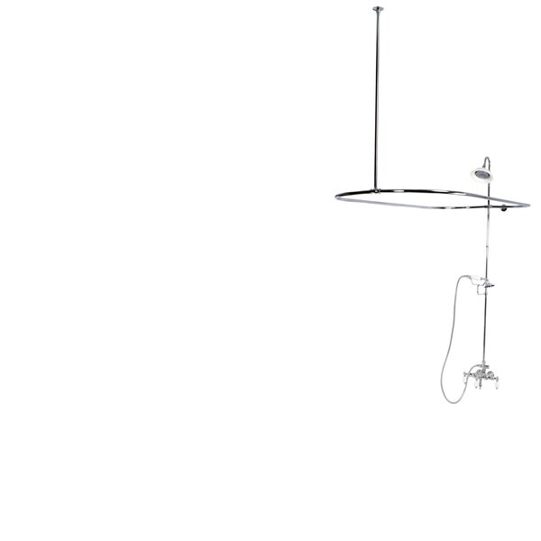 Clawfoot Tub Faucet Packages, Standard, 3-3/8", 2, Tub Wall Mount, Polished Chrome
