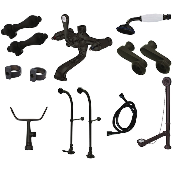 Clawfoot Tub Faucet Packages, Oil Rubbed Bronze, Freestanding