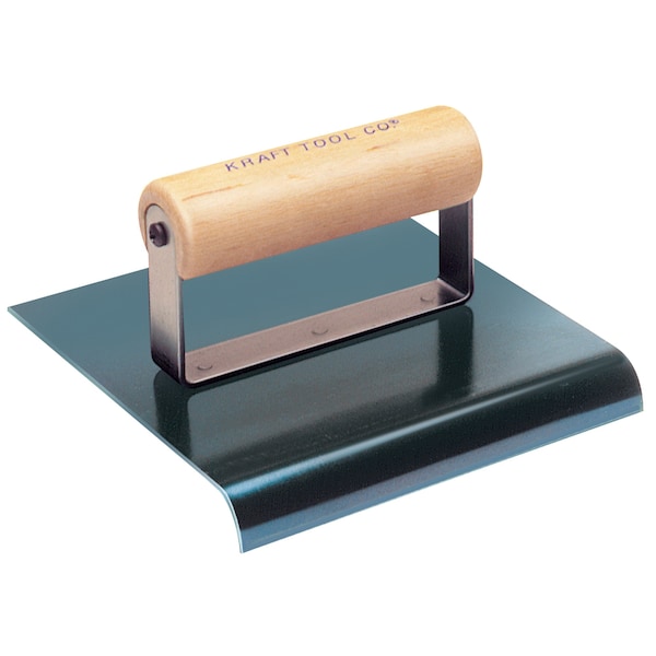 Blue Steel Edger w/Wood, 9" x 4" 1/2"R