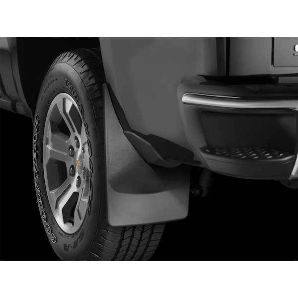 No Drill Mud Flaps, Black, 120092, Rubber, Black