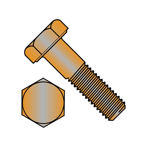 Not Graded, 3/8"-16 Hex Head Cap Screw, Bronze, 1-3/4 in L, 100 PK