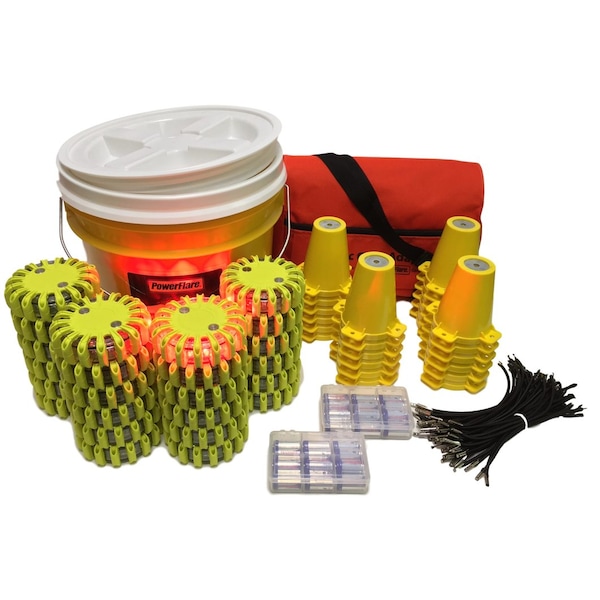 Cone Kit, Bucket, 24, Red Lt, Ylw Shell