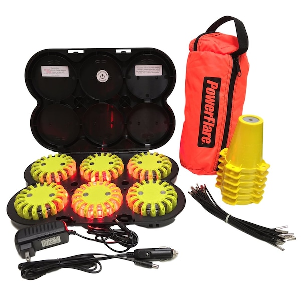 Cone Kit, Rech, 6, Red Lt, Ylw Shell