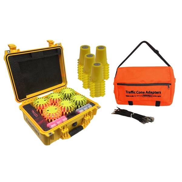 Cone Kit, Hrd Case, 24, Red Lt, Ylw Shell