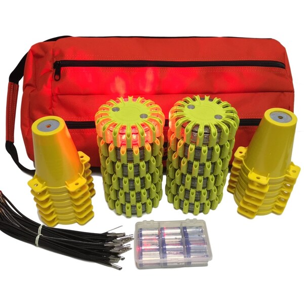 Cone Kit, Softpack, 12, Red Lt, Ylw Shell