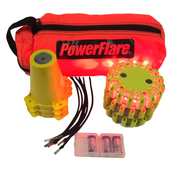 Cone Kit, Softpack, 3, Red Lt, Ylw Shell