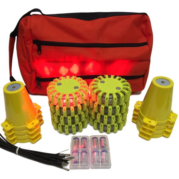 Cone Kit, Softpack, 8, Red Lt, Ylw Shell