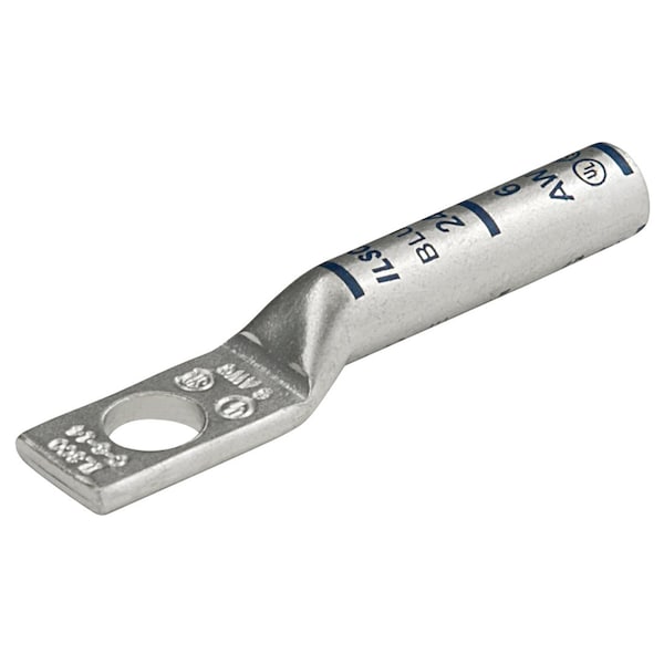 One-Hole Compression Lug, Standard Barrel, Copper, None, 2 PK