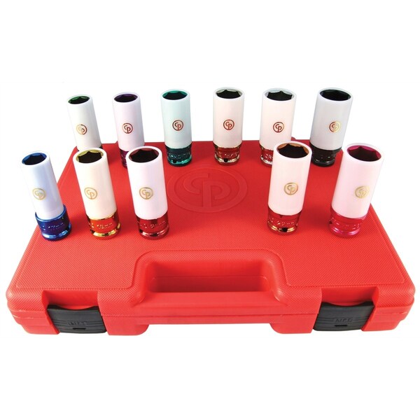Metric/Sae Wheel Nut Protector Impact Socket S, 11 Piece 1/2" Drive