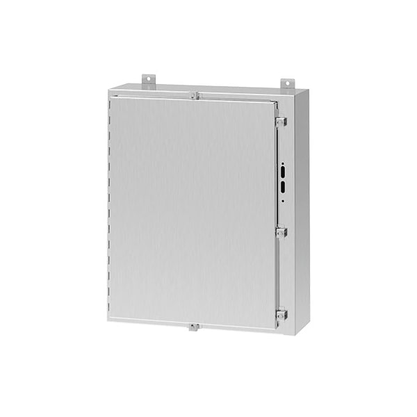 Clamps Electrical Enclosures, 24 in H, 8 in D, 25.38 in W, NEMA 4X, 316 Stainless Steel