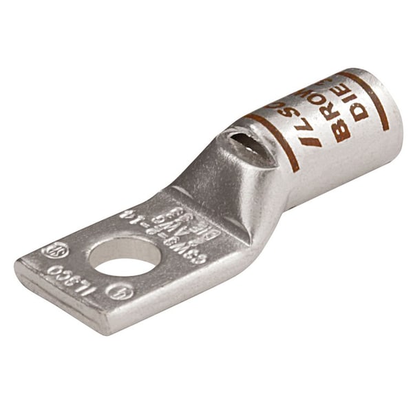 One-Hole Compression Lug, Standard Barrel, Copper, None, 3 PK