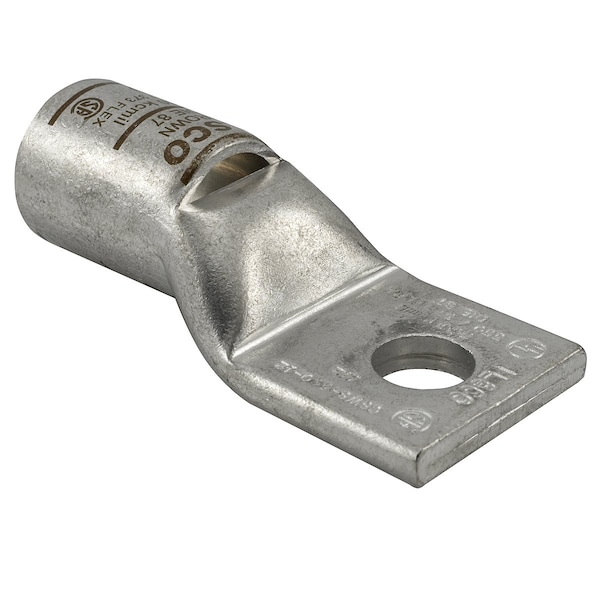 One-Hole Compression Lug, Standard Barrel, Copper, None, 2 PK