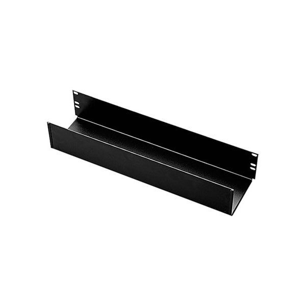Cable Trough, fits 19" rack, Black, Stee