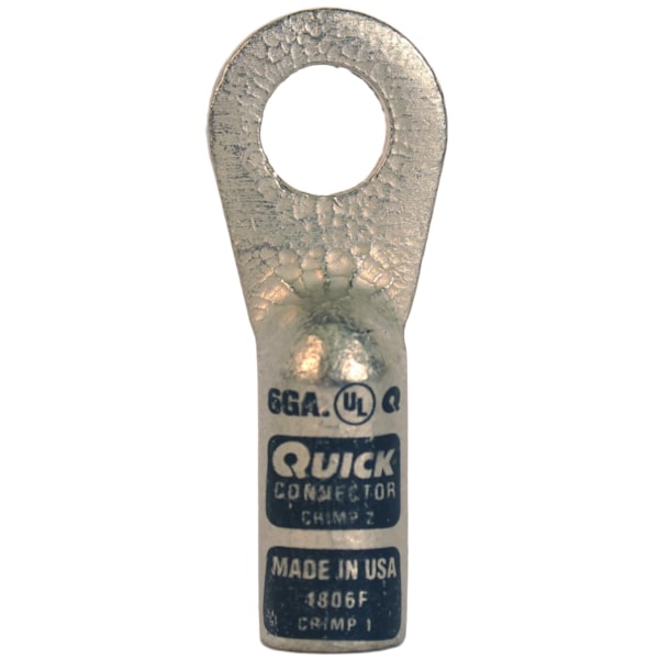 One-Hole Compression Lug, 4/0 AWG Max, Standard Barrel, Copper, None, 5 PK