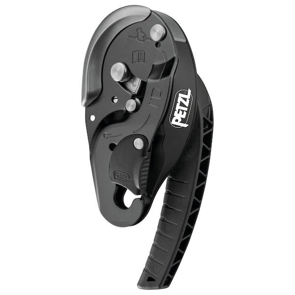 Petzl ID L Descender Black for 12.5 mm to 13 mm ropes