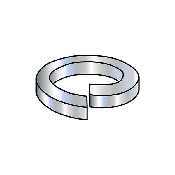 Split Lock Washer, For Screw Size M5 Steel, Zinc Plated Finish, 10000 PK