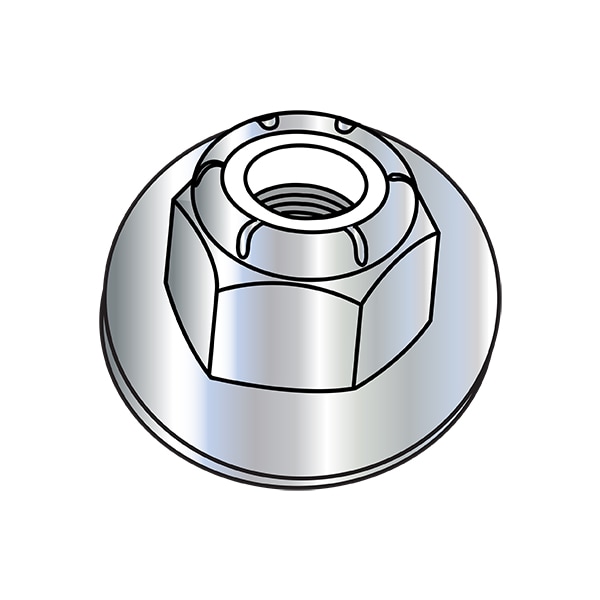 Lock Nut, M5-0.80, Nylon, Class 8, Zinc Plated, 2500 PK