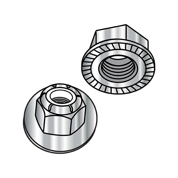 Lock Nut, M6-1.00, A2 Stainless Steel, Not Graded, Plain, 1000 PK