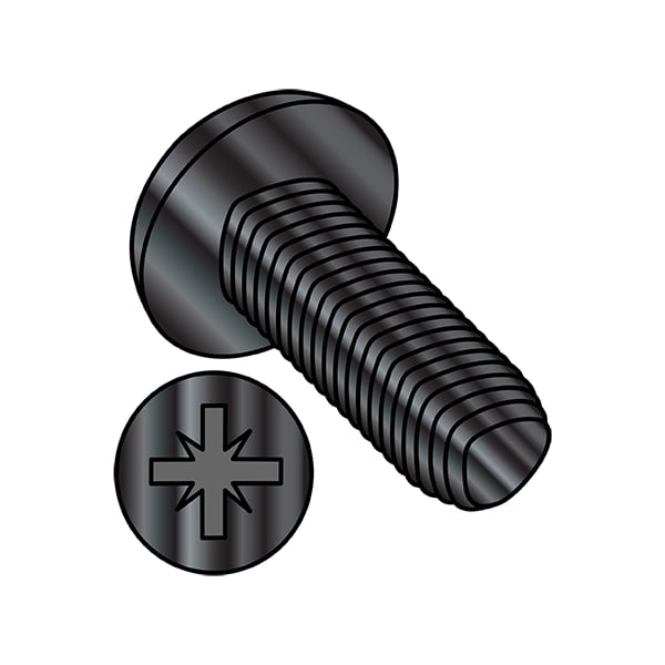 Thread Cutting Screw, M4-0.70 x 8 mm, Wax Steel Pan Head 700 PK