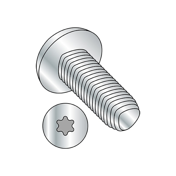 Thread Cutting Screw, M6-1.00 x 30 mm, Wax Steel Pan Head Torx Drive, 300 PK