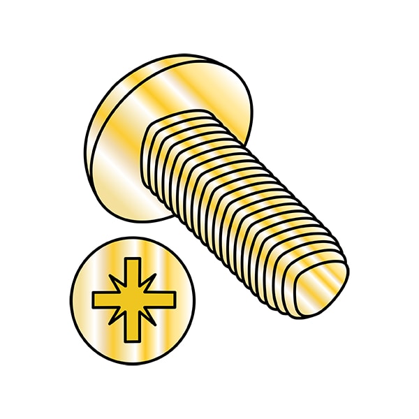 Thread Cutting Screw, M2.5-0.45 x 6 mm, Wax Steel Pan Head 1500 PK