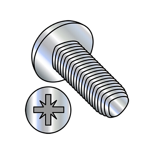 Thread Cutting Screw, M6-1.00 x 30 mm, Wax Steel Pan Head 300 PK