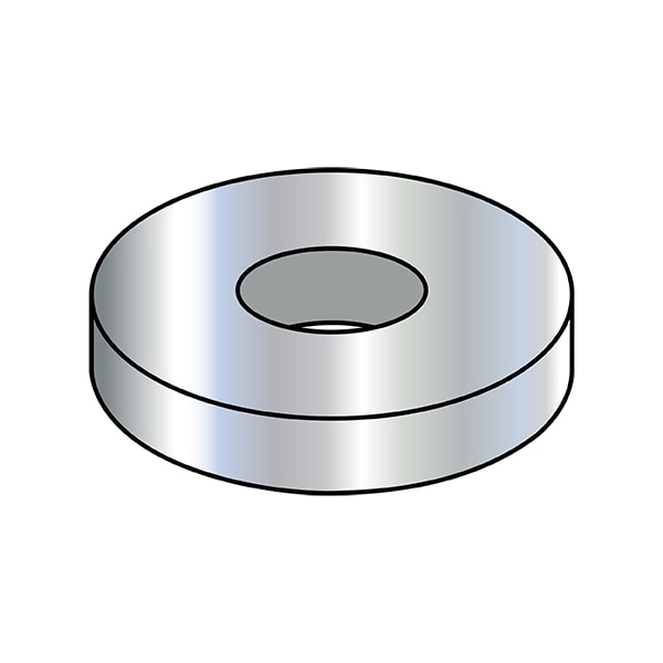 Fender Washer, Fits Bolt Size M10 , Steel Zinc Plated Finish, 1000 PK