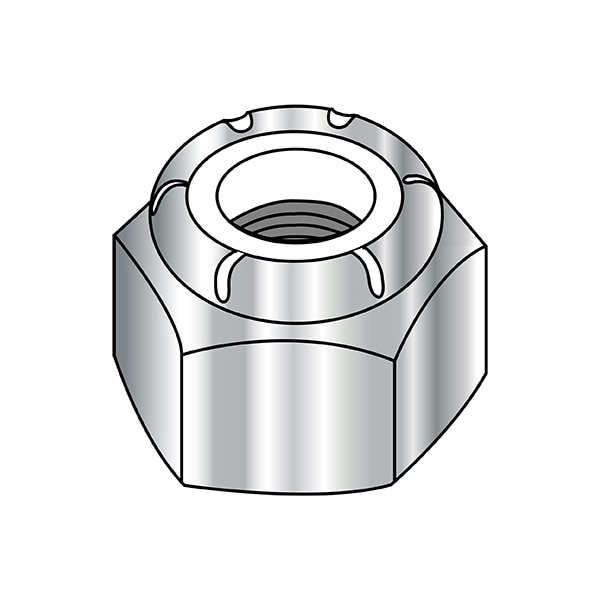 Lock Nut, M4-0.70, A2 Stainless Steel, Not Graded, 4000 PK