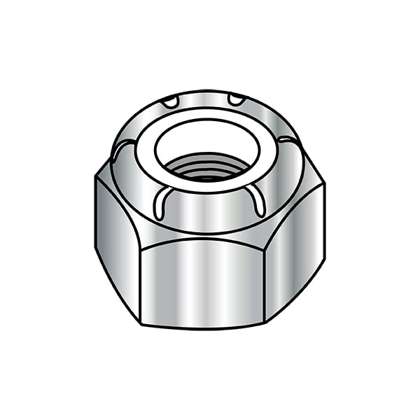 Lock Nut, M4-0.70, 18-8 Stainless Steel, Not Graded, Plain, 2.9 mm Ht, 5000 PK