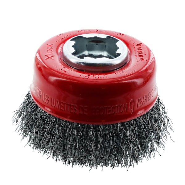 X-LOCK Carbon Steel Crimped Cup Brush, 3