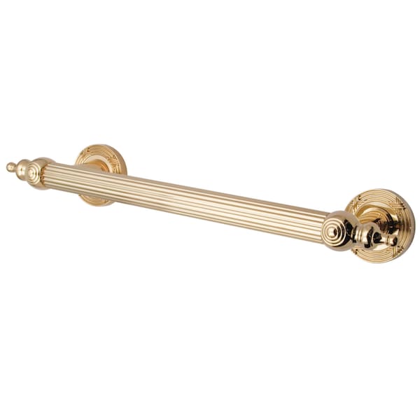 Traditional DR710122 12" Decorative Grab Bar, 16" L, Aluminum;Brass, Polished Brass