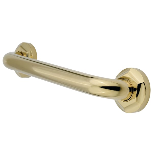 Traditional DR714122 12" Decorative 1-1/4" OD Grab B, 14-13/16" L, 17 ga. Brass, Polished Brass